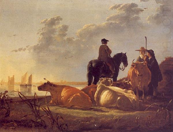 Cattle with Horseman and Peasants, Aelbert Cuyp